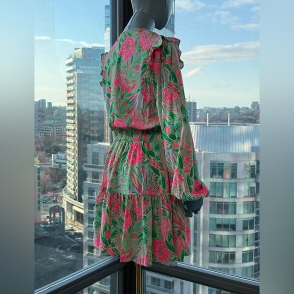 🆕 LILLY PULITZER 🧿 NWT Taviana Stretch Dress, Coming in Hot Blue Horizon, Sz 4 - Picture 8 of 13